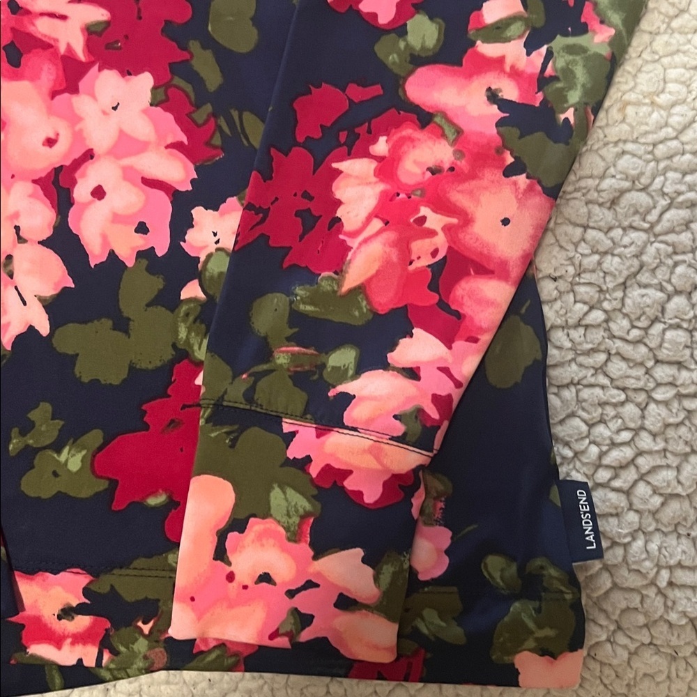 Floral Women's Top - Pink and Green - Picture 2 of 8